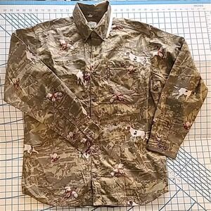 Columbia‎ River Lodge Perfect Point Duck Print Hunting Button-Up Shirt  Med NWOT